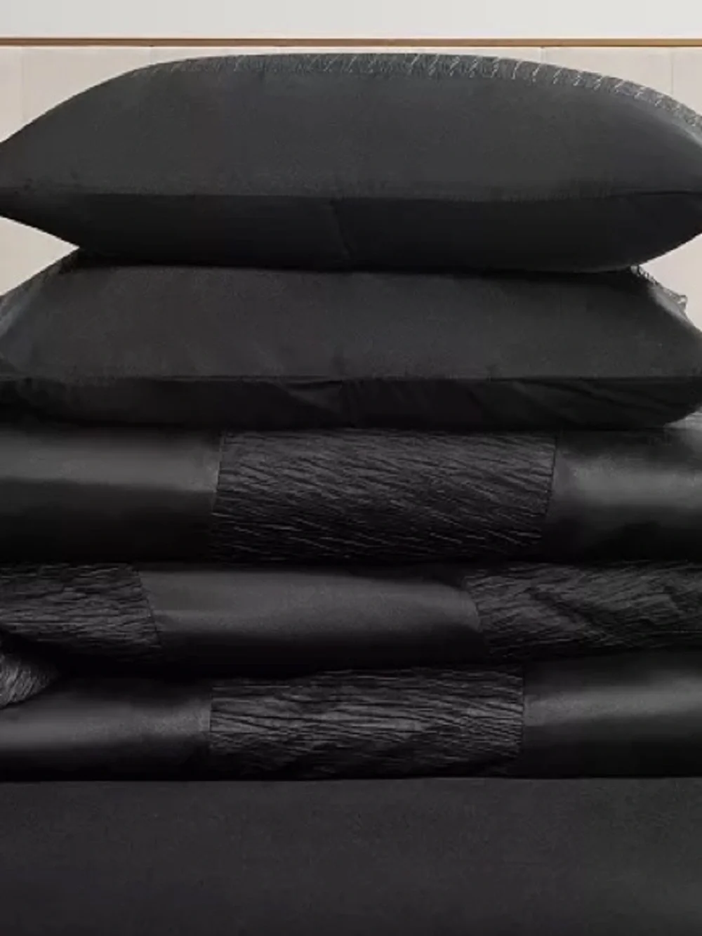 New Juicy Couture Black Full Queen Duvet Two Sham Set 90 x 90